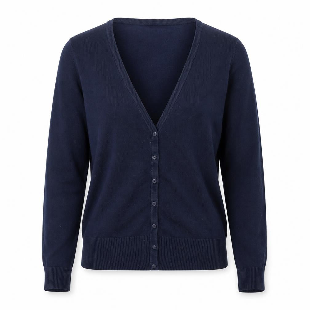 Bon Prix Collections Womens Blue V-Neck  Cotton Cardigan Jumper Size S