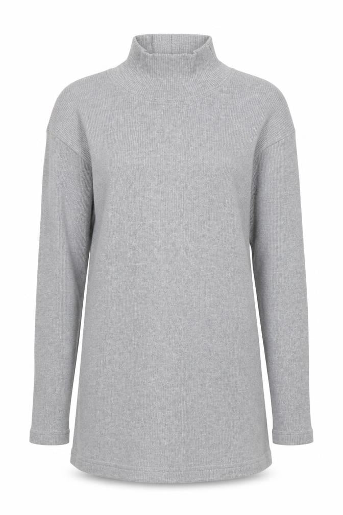 Sasha Girls Grey High Neck  Cotton Henley Jumper Size 15 Years