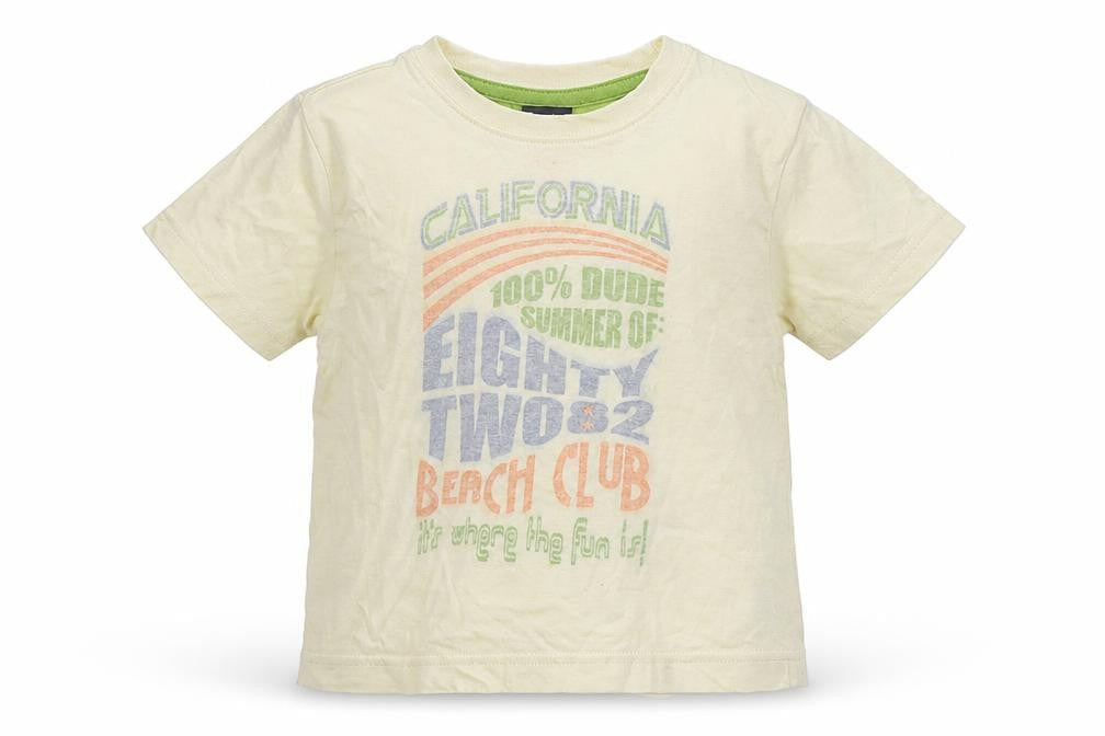 NEXT Boys Ivory  100% Cotton Basic T-Shirt Size 9-12 Months Round Neck Pullover
