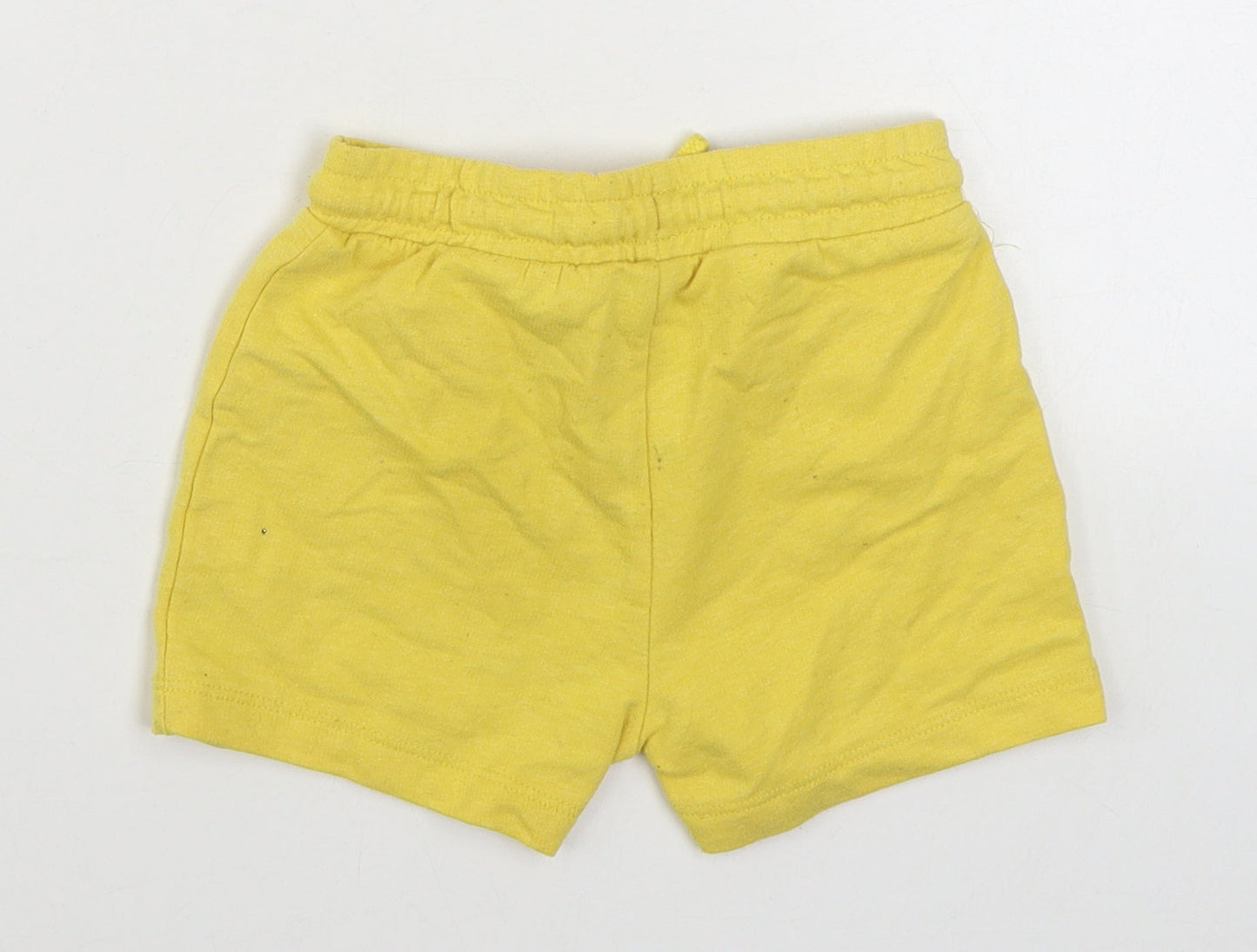 Matalan Boys Yellow  Cotton Jogger Trousers Size 12-18 Months  Tie