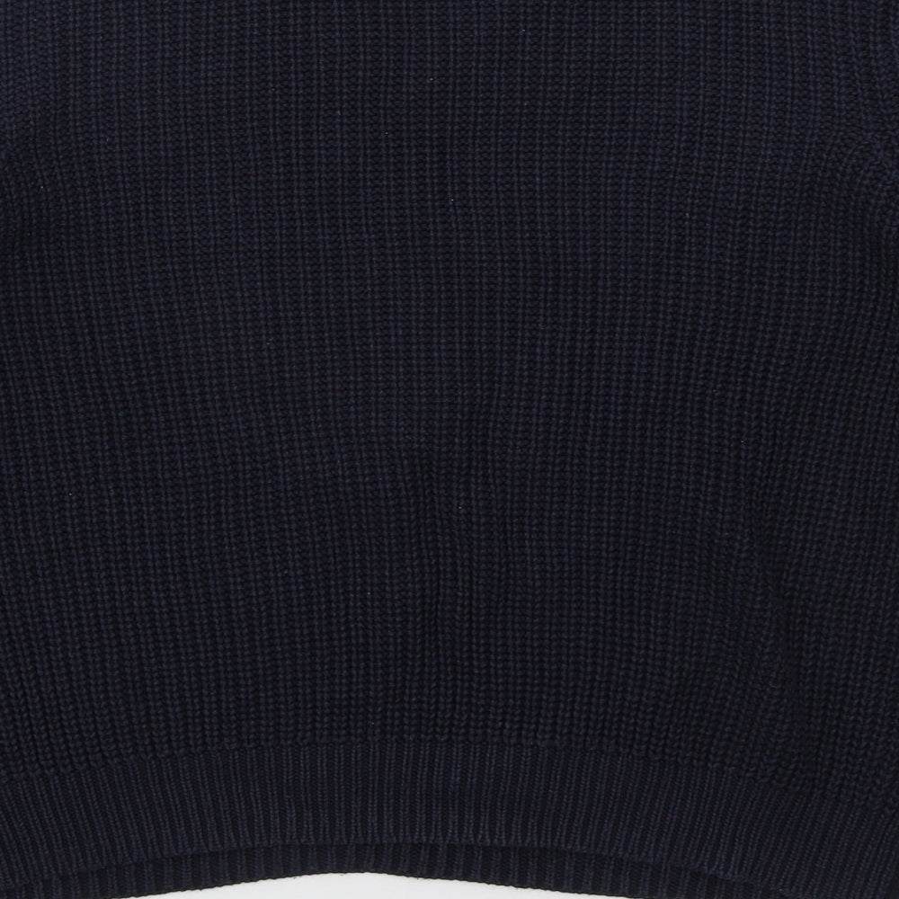 H&M Womens Blue Crew Neck  Acrylic Pullover Jumper Size M