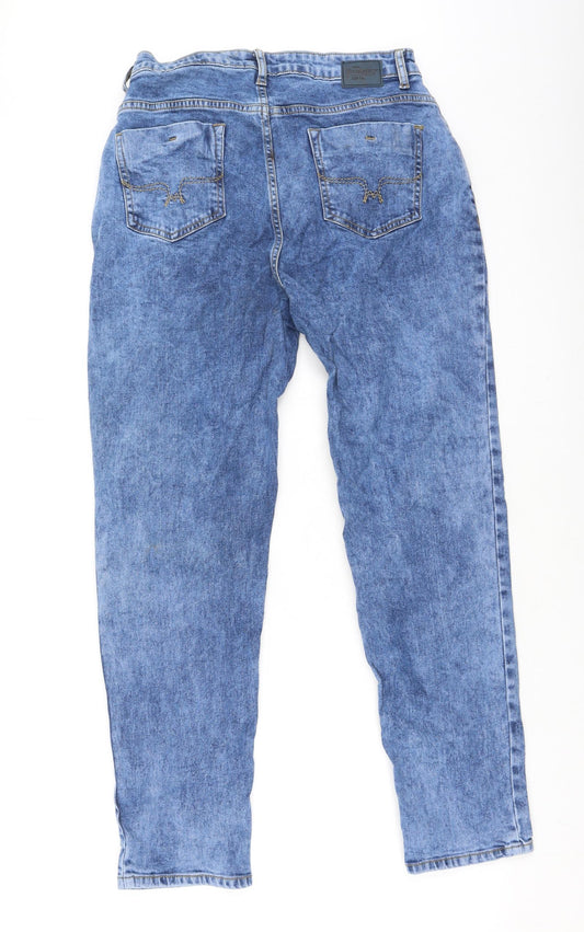 Preworn Womens Blue  Cotton Mom Jeans Size 26 L27 in Regular