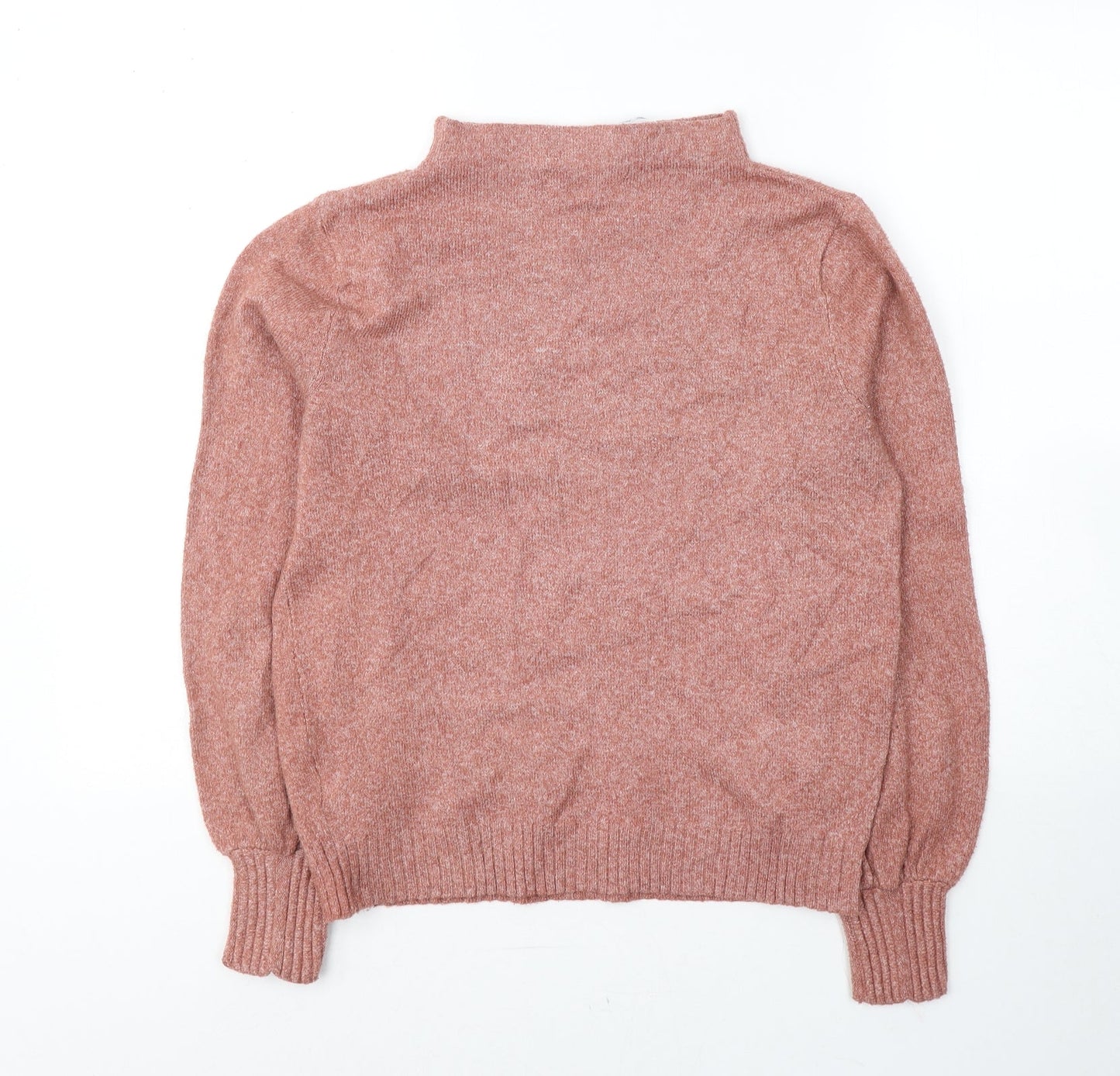 Villa Womens Pink Round Neck  Polyester Pullover Jumper Size S