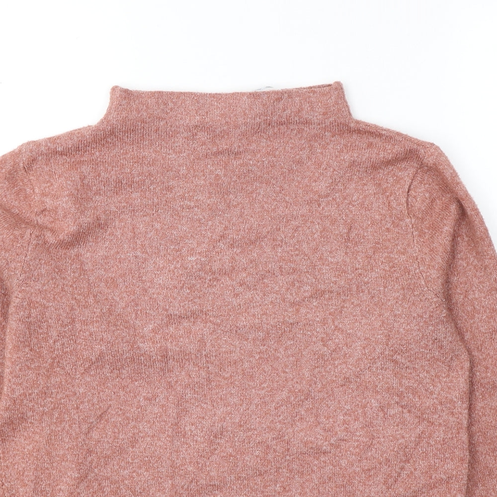 Villa Womens Pink Round Neck  Polyester Pullover Jumper Size S
