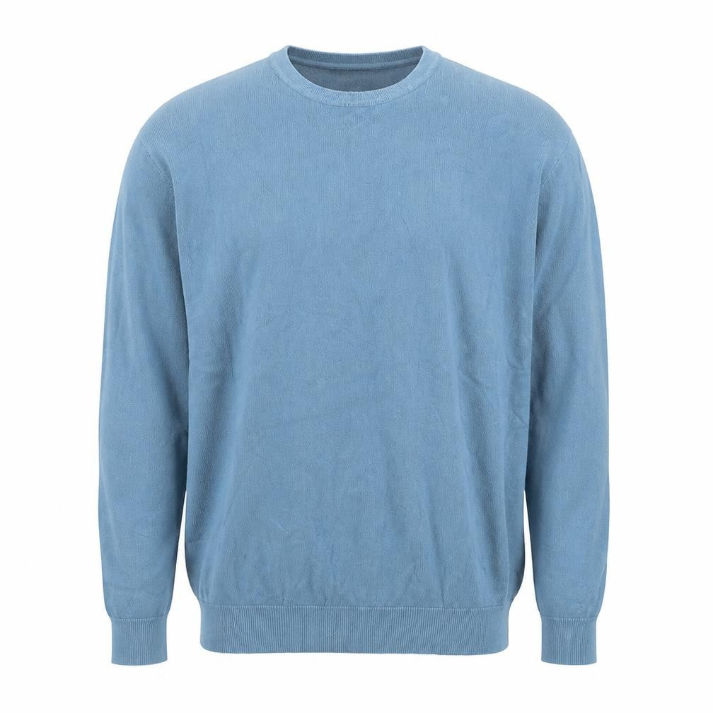 Dunnes Mens Blue Round Neck  Viscose Pullover Jumper Size L