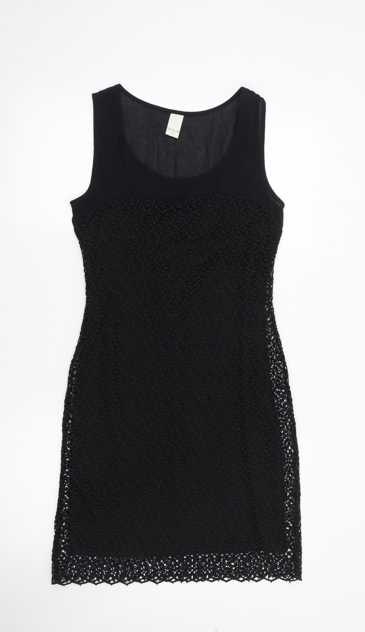 Vila Clothes Womens Black  Polyester A-Line  Size XS  Round Neck Pullover