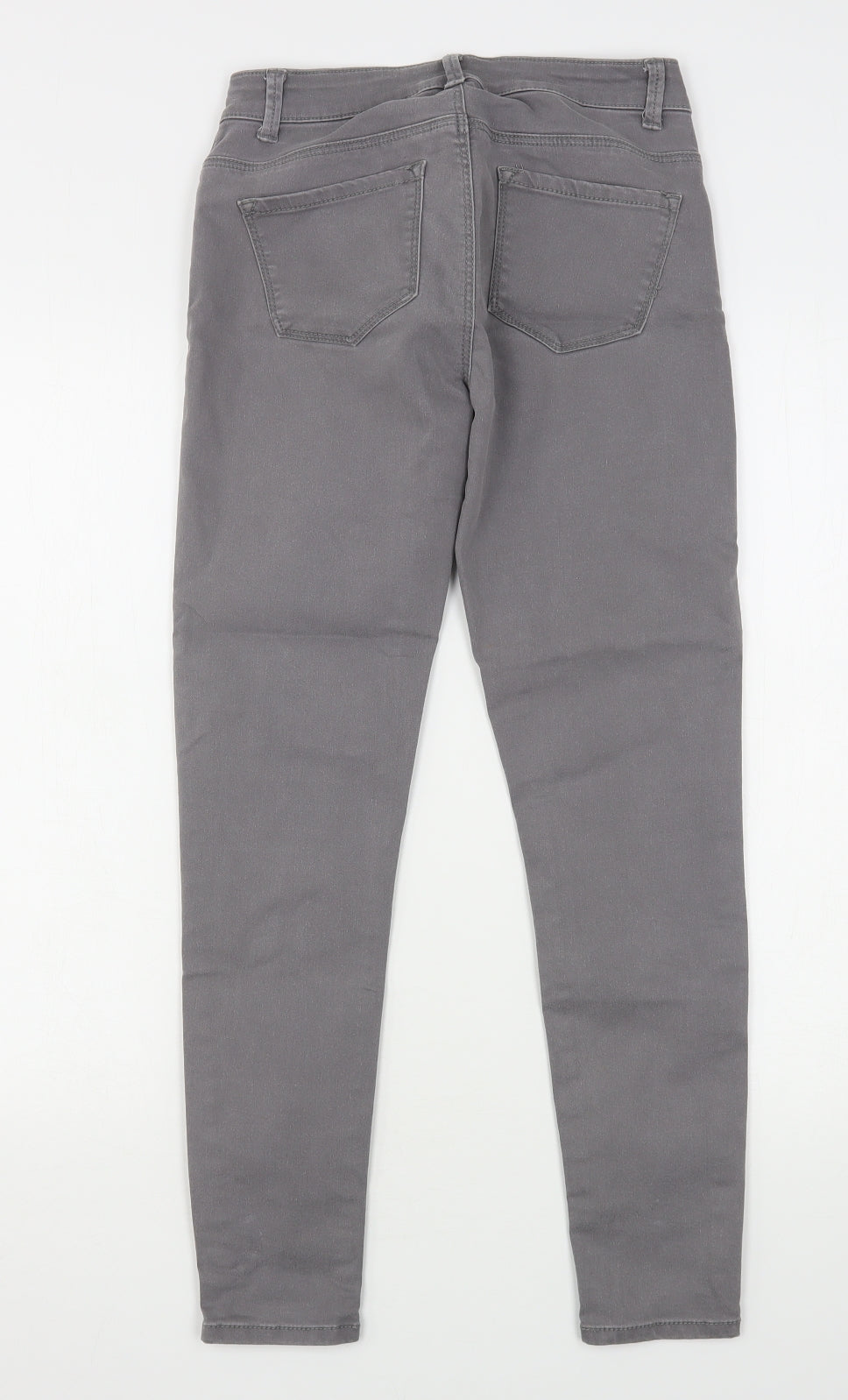 Denim & Co. Womens Grey  Cotton Skinny Jeans Size 8 L27 in Regular