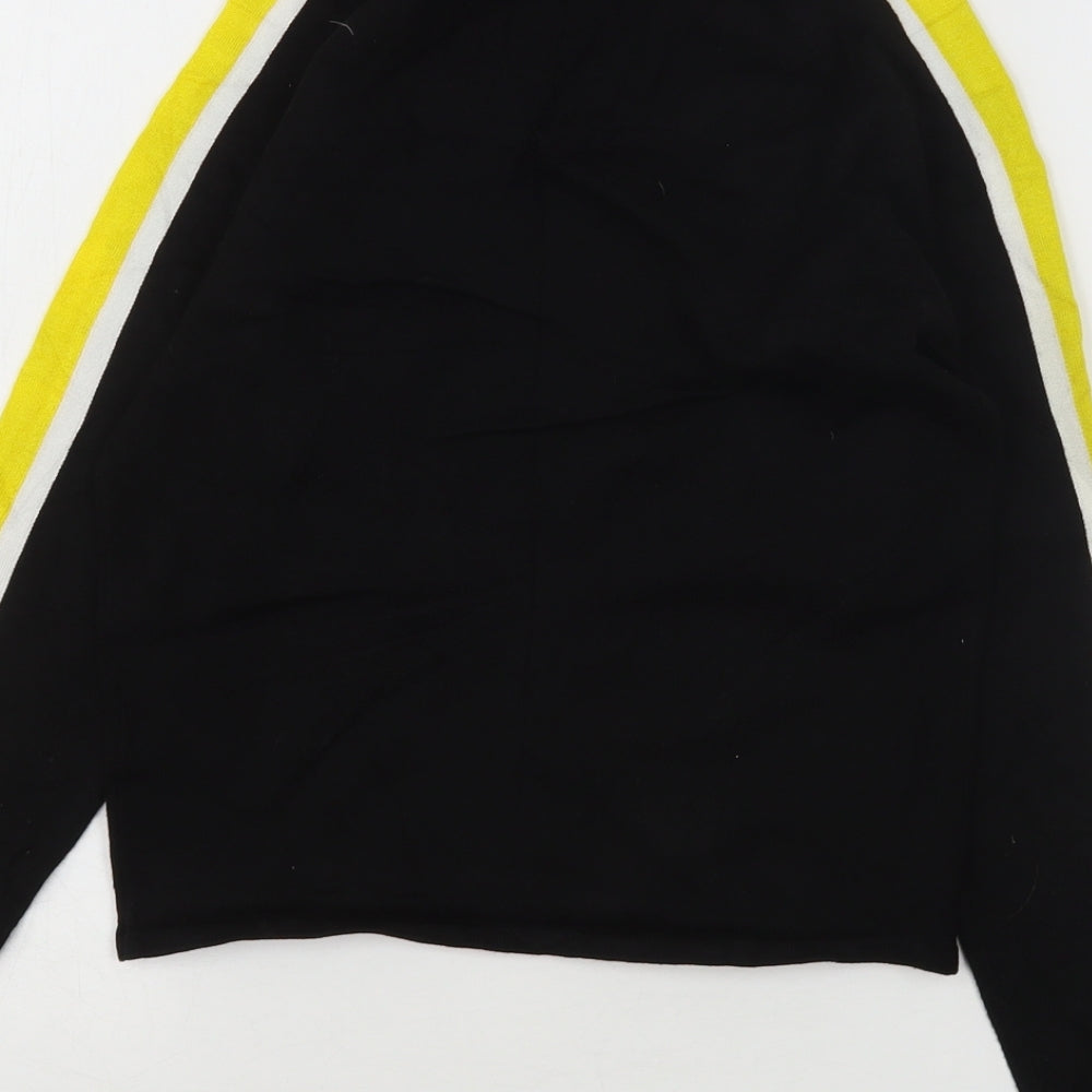 H&M Womens Black High Neck  Viscose Pullover Jumper Size XS
