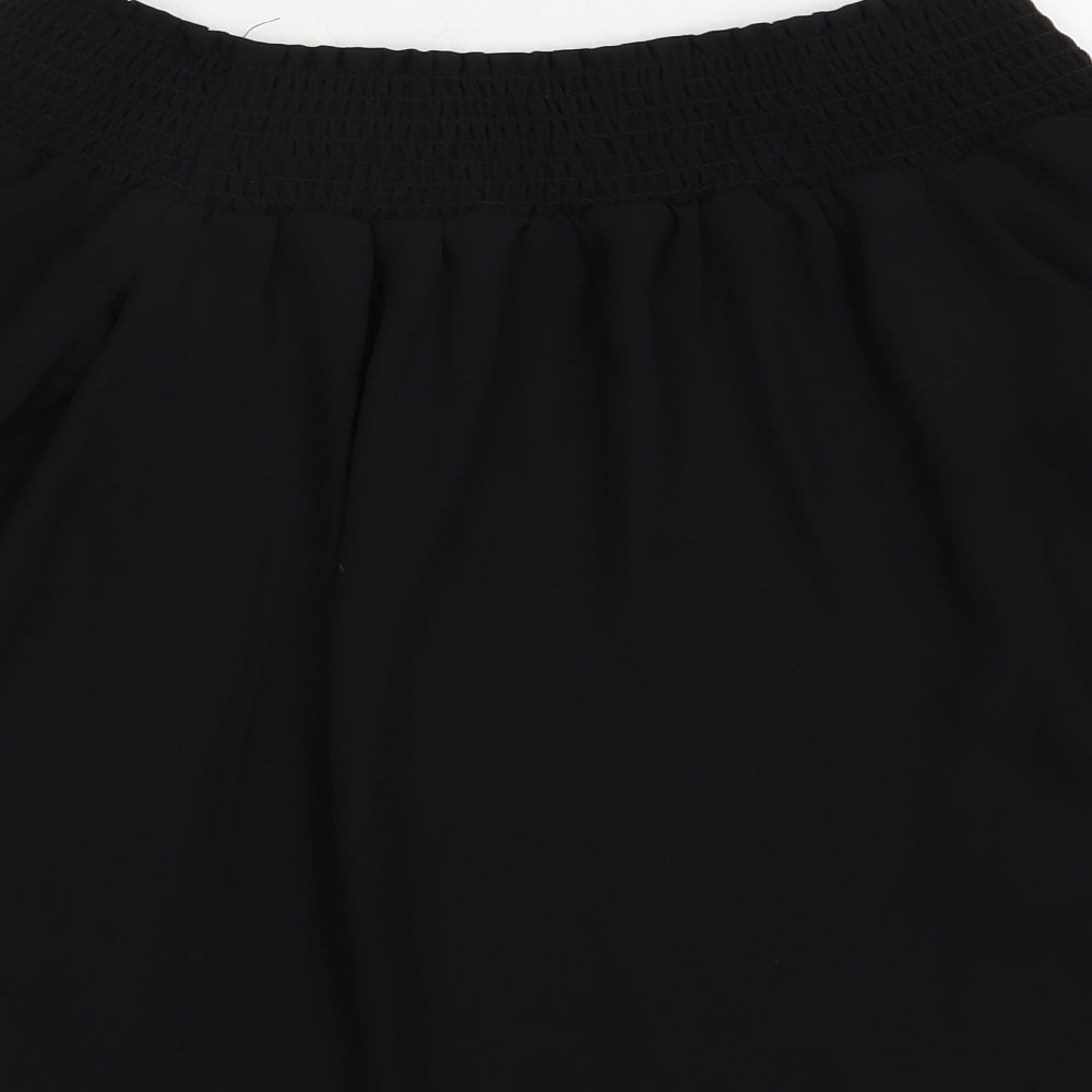 Dorothy Perkins Womens Black  Polyester Basic Blouse Size 10 Off the Shoulder