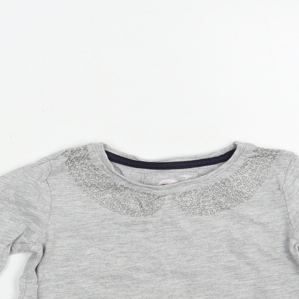 TU Baby Grey  Cotton Basic T-Shirt Size 18-24 Months Crew Neck Pullover