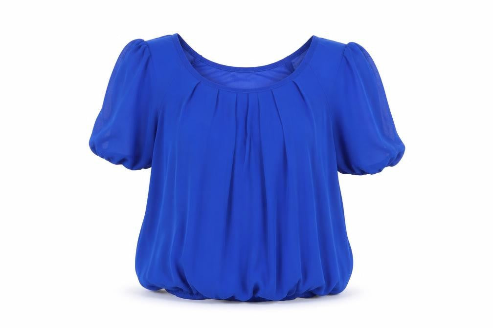 Wallis Womens Blue  Polyester Basic Blouse Size S Scoop Neck
