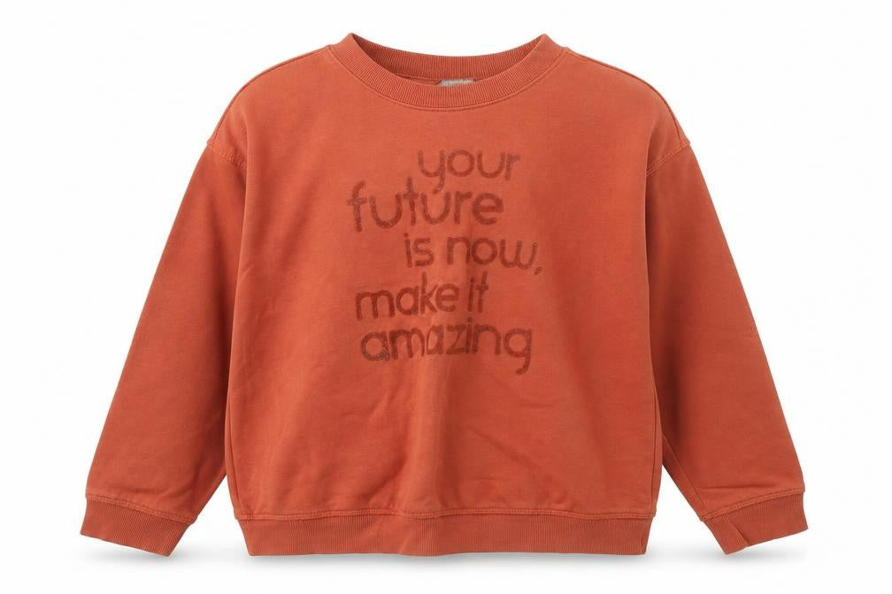 George Girls Orange  Cotton Pullover Hoodie Size 10 Years