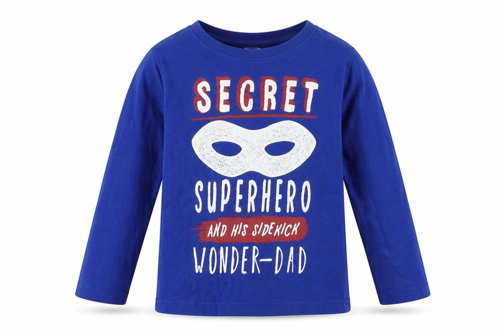 Primark Boys Blue  Cotton Basic T-Shirt Size 5-6 Years Round Neck