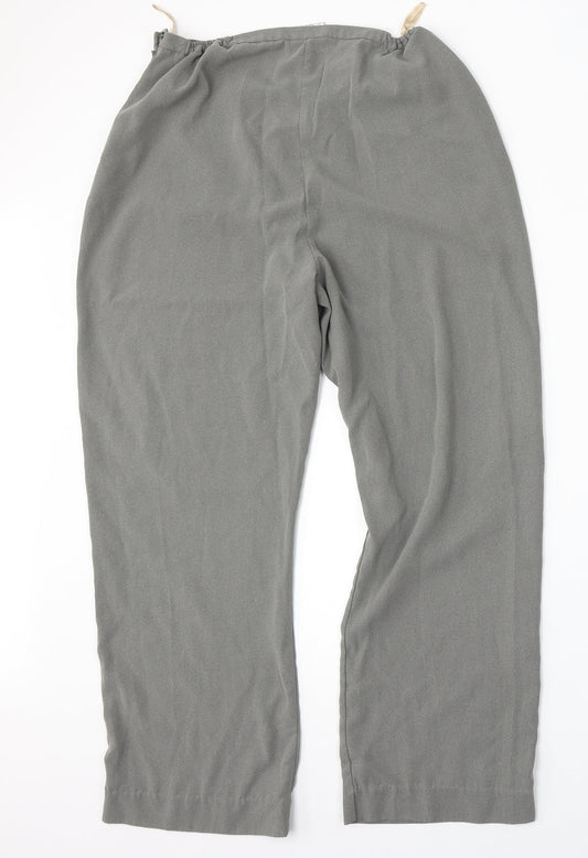 BHS Womens Grey  Polyester Trousers  Size 14 L28 in Regular