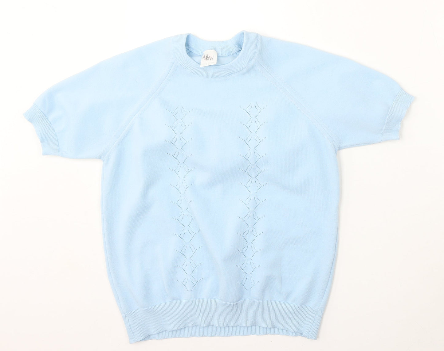 Preworn Womens Blue Round Neck  Polyester Pullover Jumper Size M