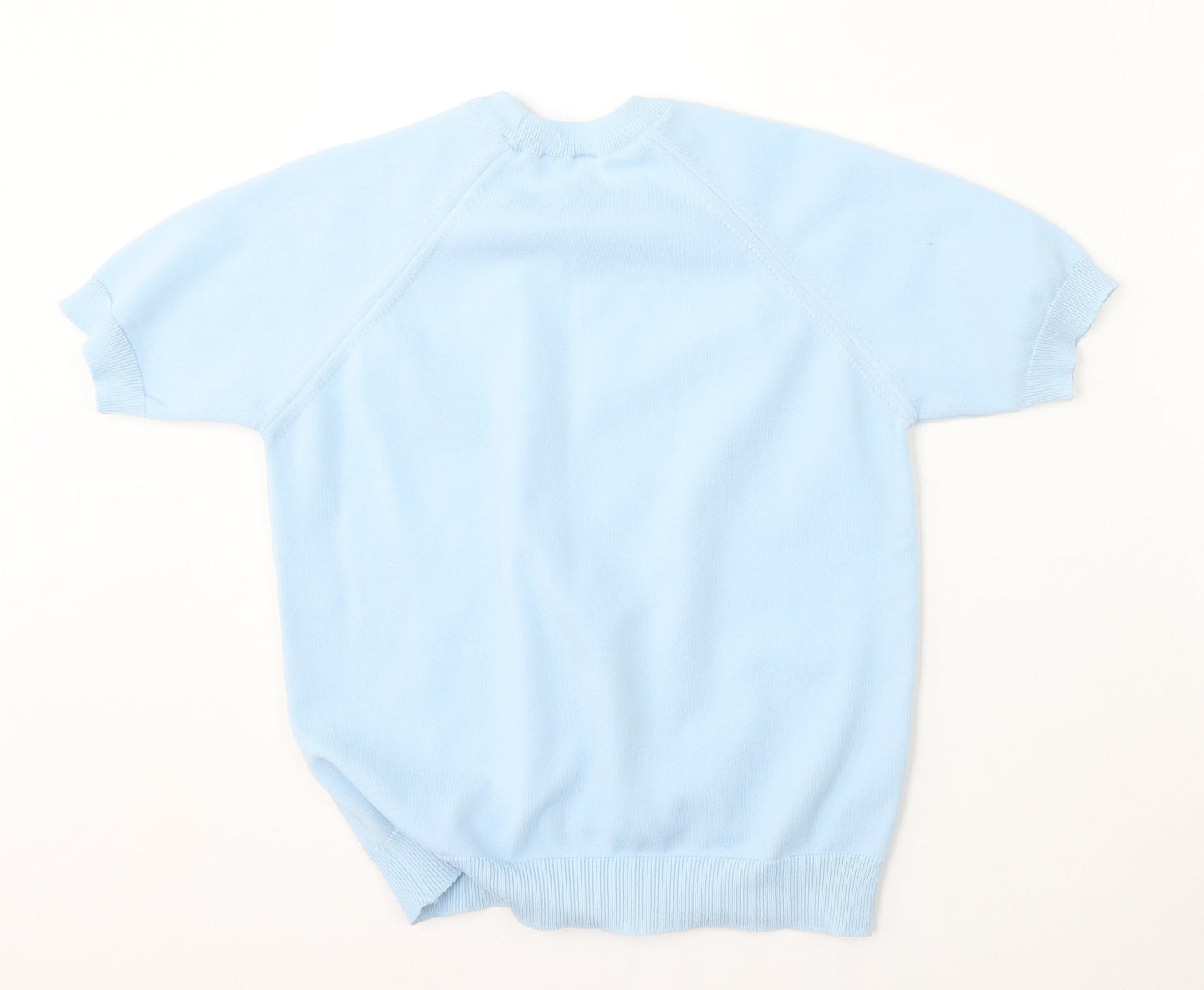 Preworn Womens Blue Round Neck  Polyester Pullover Jumper Size M