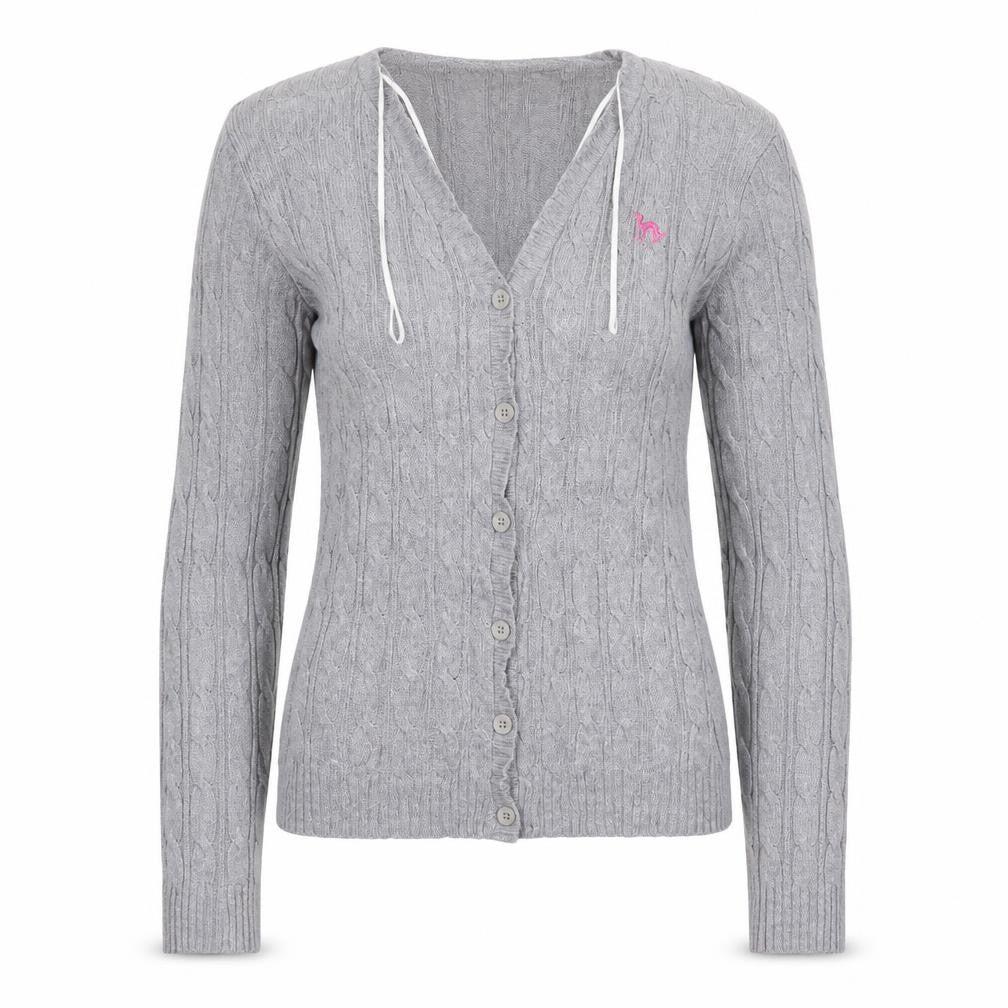 Brave Soul Womens Grey V-Neck  Viscose Cardigan Jumper Size XS