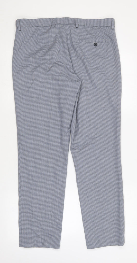 Marks and Spencer Womens Grey  Polyester Dress Pants Trousers Size 34 in L27.5 in Slim