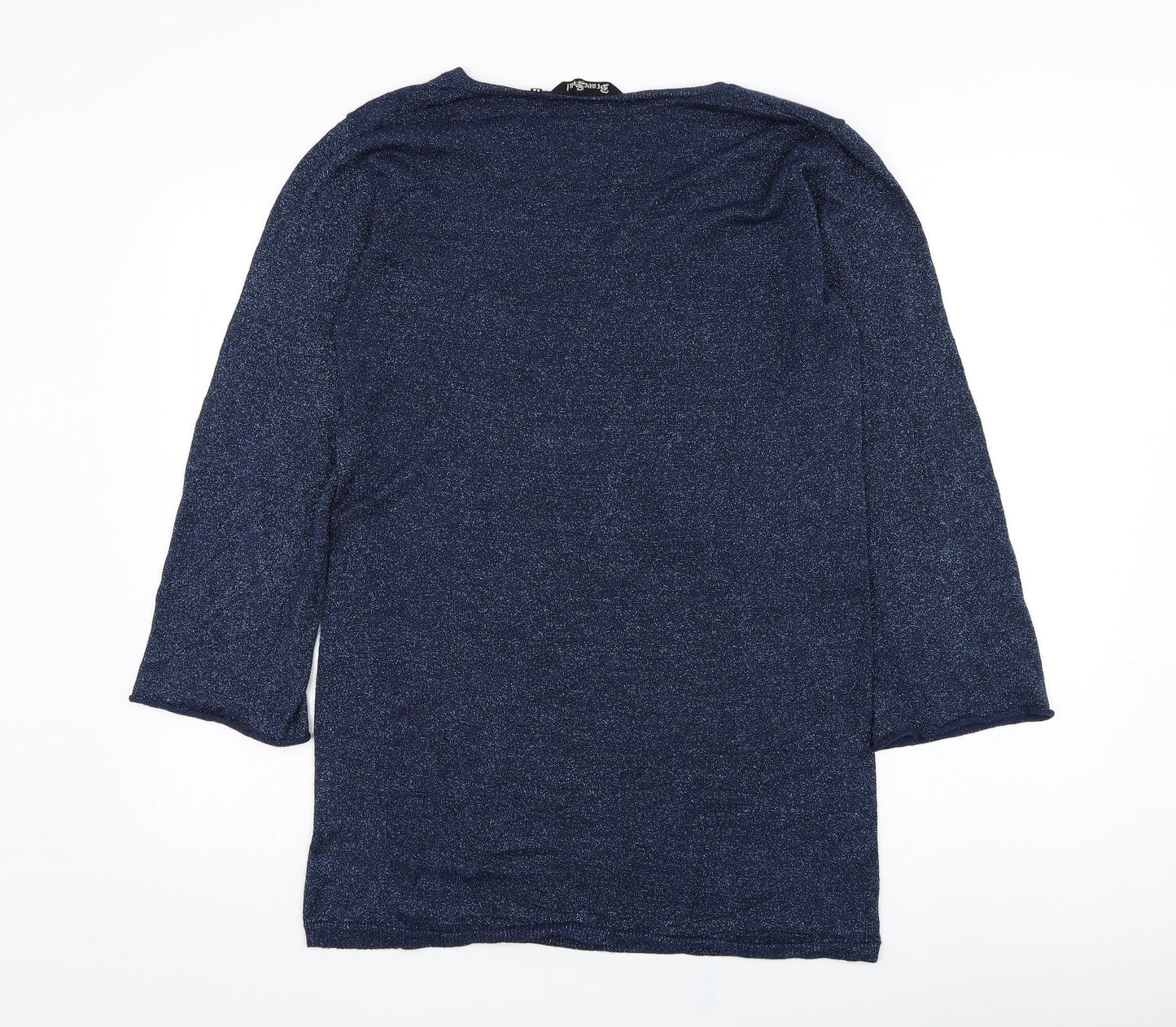 Brave Soul Womens Blue Round Neck  Viscose Pullover Jumper Size L