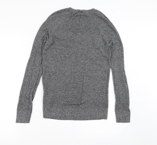 Gap Womens Grey V-Neck  Cotton Pullover Jumper Size XS