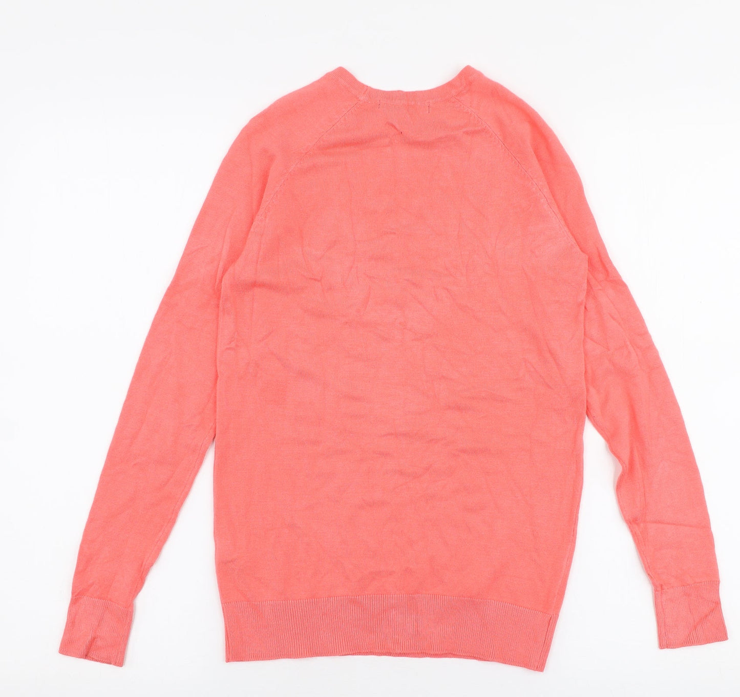 Dunnes Stores Womens Pink Round Neck  Viscose Pullover Jumper Size S
