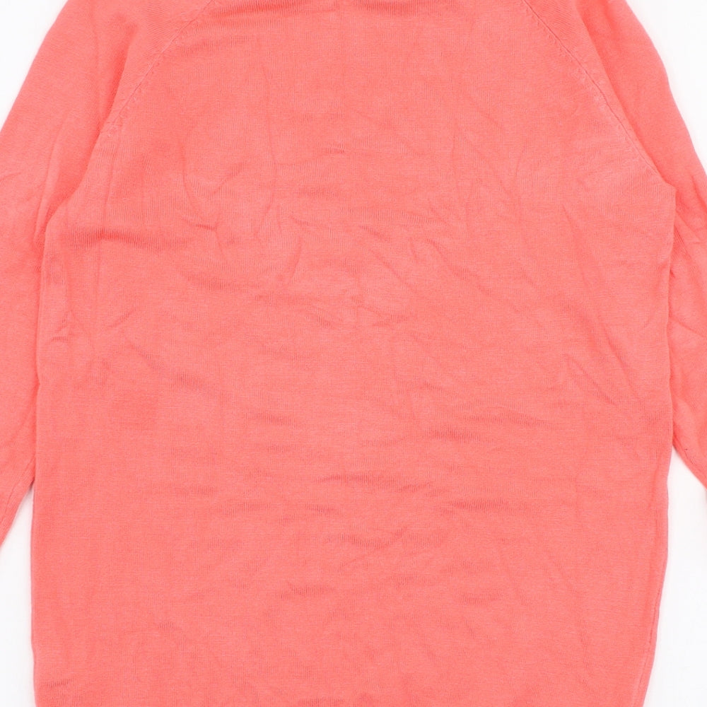 Dunnes Stores Womens Pink Round Neck  Viscose Pullover Jumper Size S