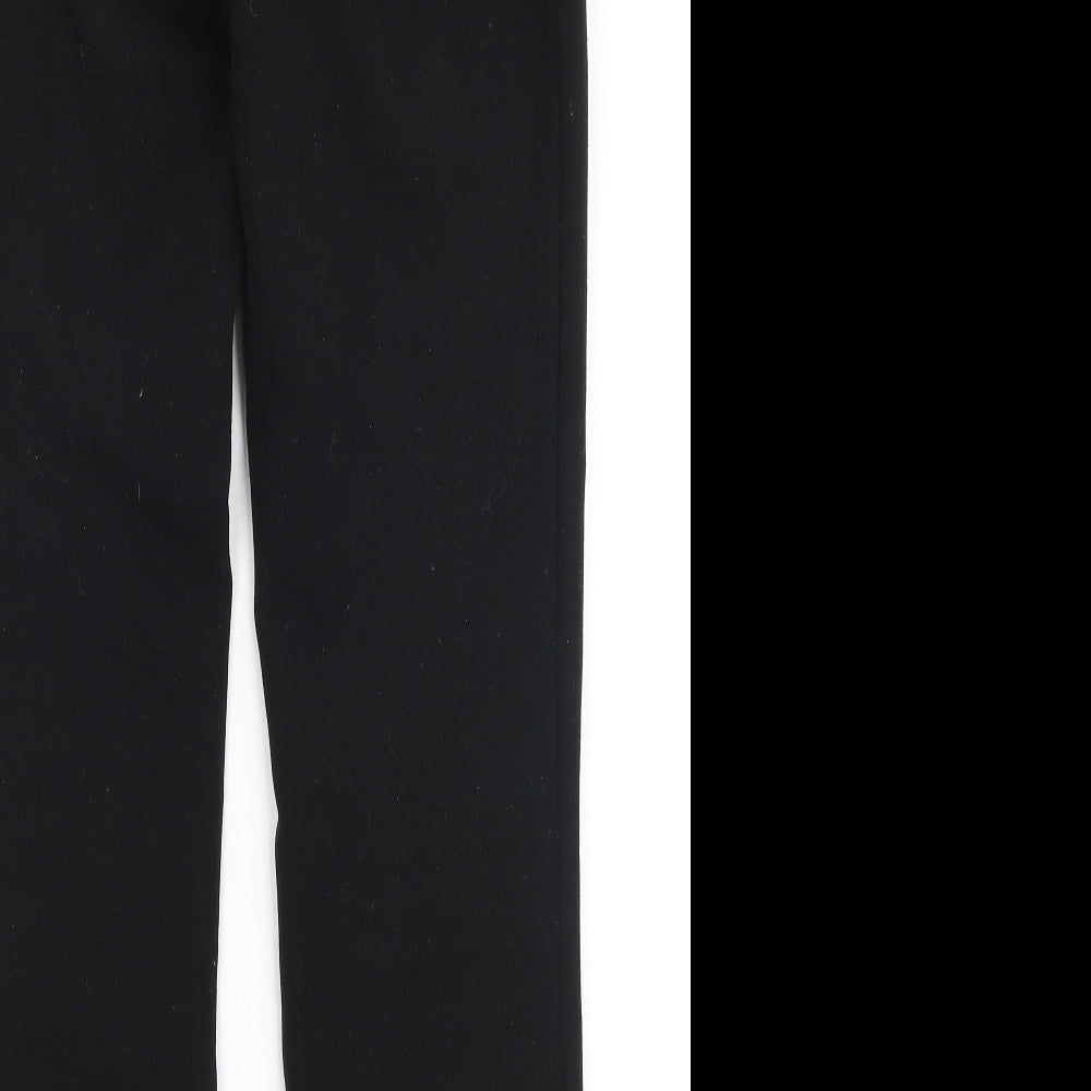 H&M Womens Black  Polyester Trousers  Size 8 L29 in Slim Zip