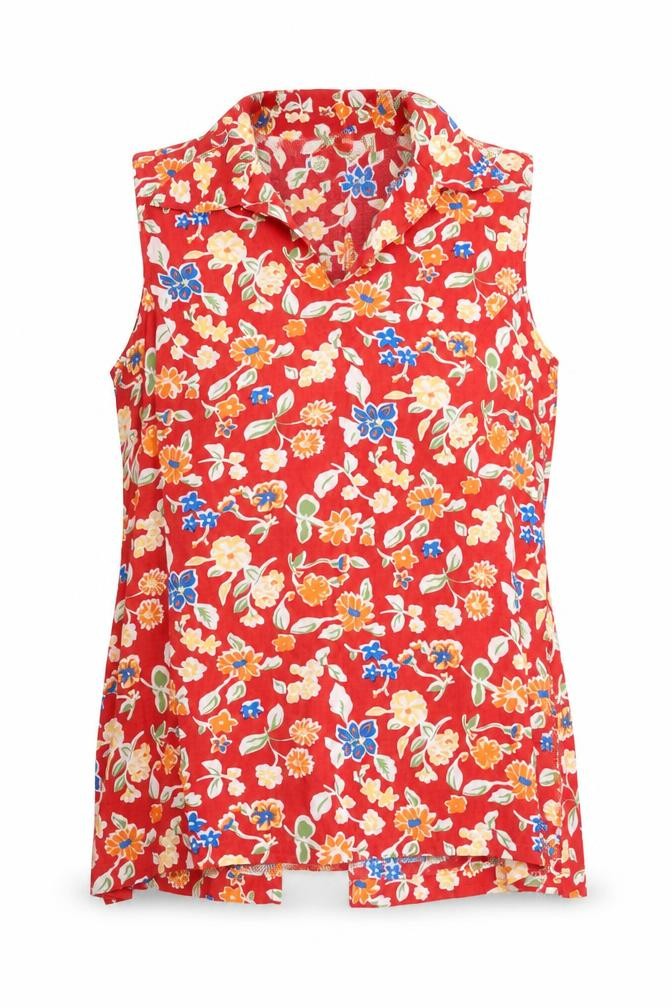 Intown Womens Multicoloured Floral Viscose Basic Blouse Size L Collared