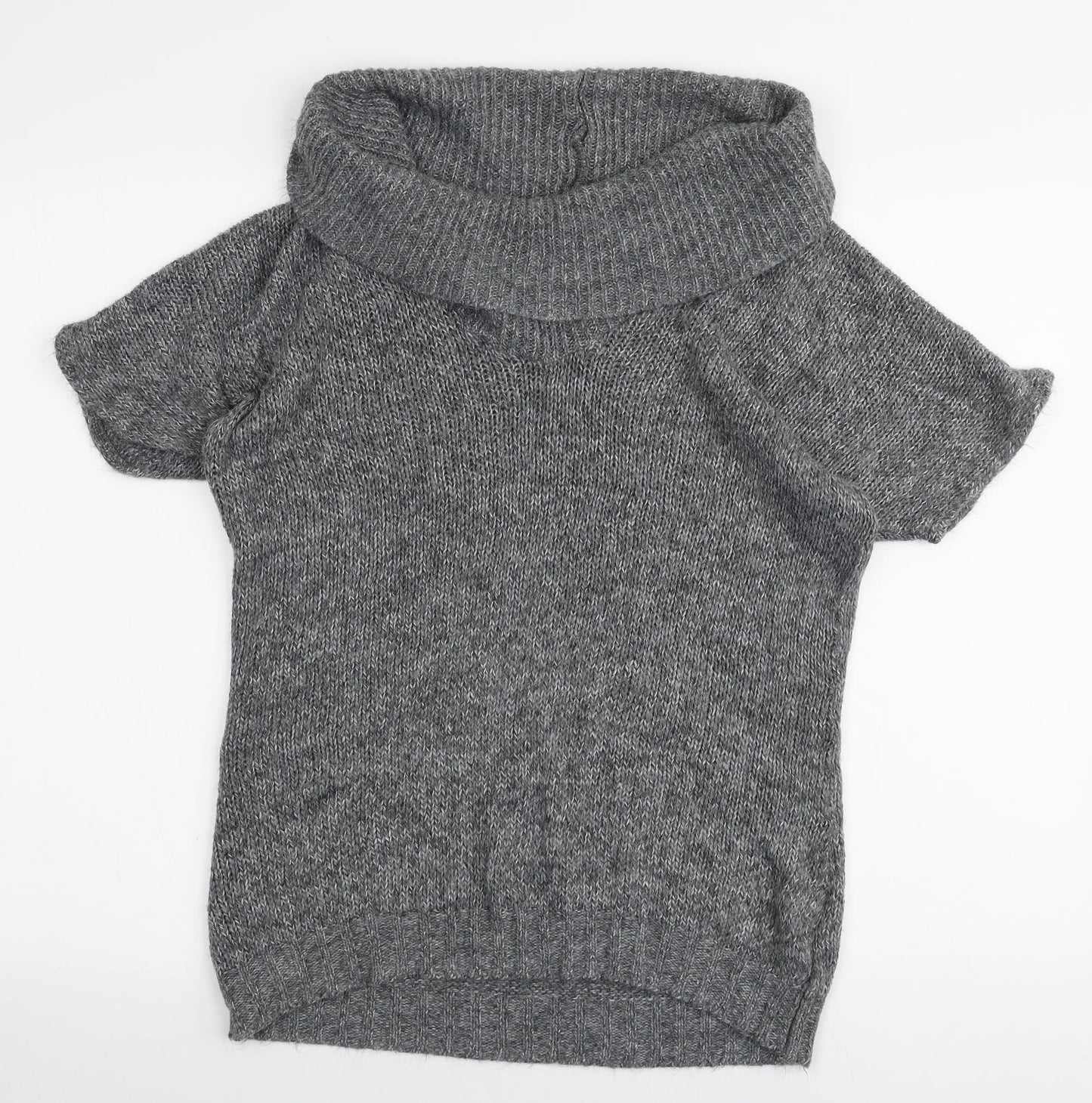 New Look Womens Grey Roll Neck  Acrylic Pullover Jumper Size 10