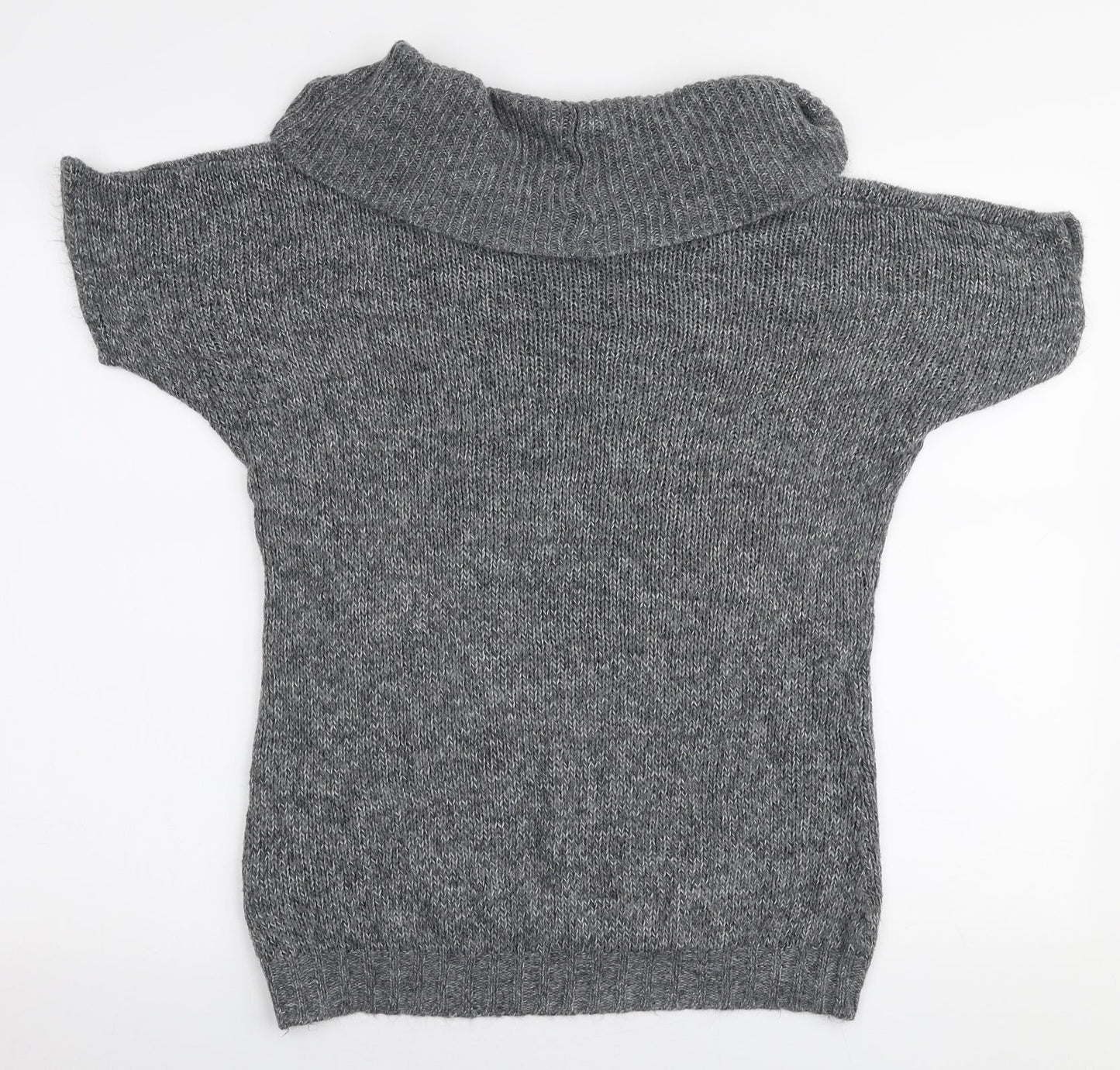 New Look Womens Grey Roll Neck  Acrylic Pullover Jumper Size 10