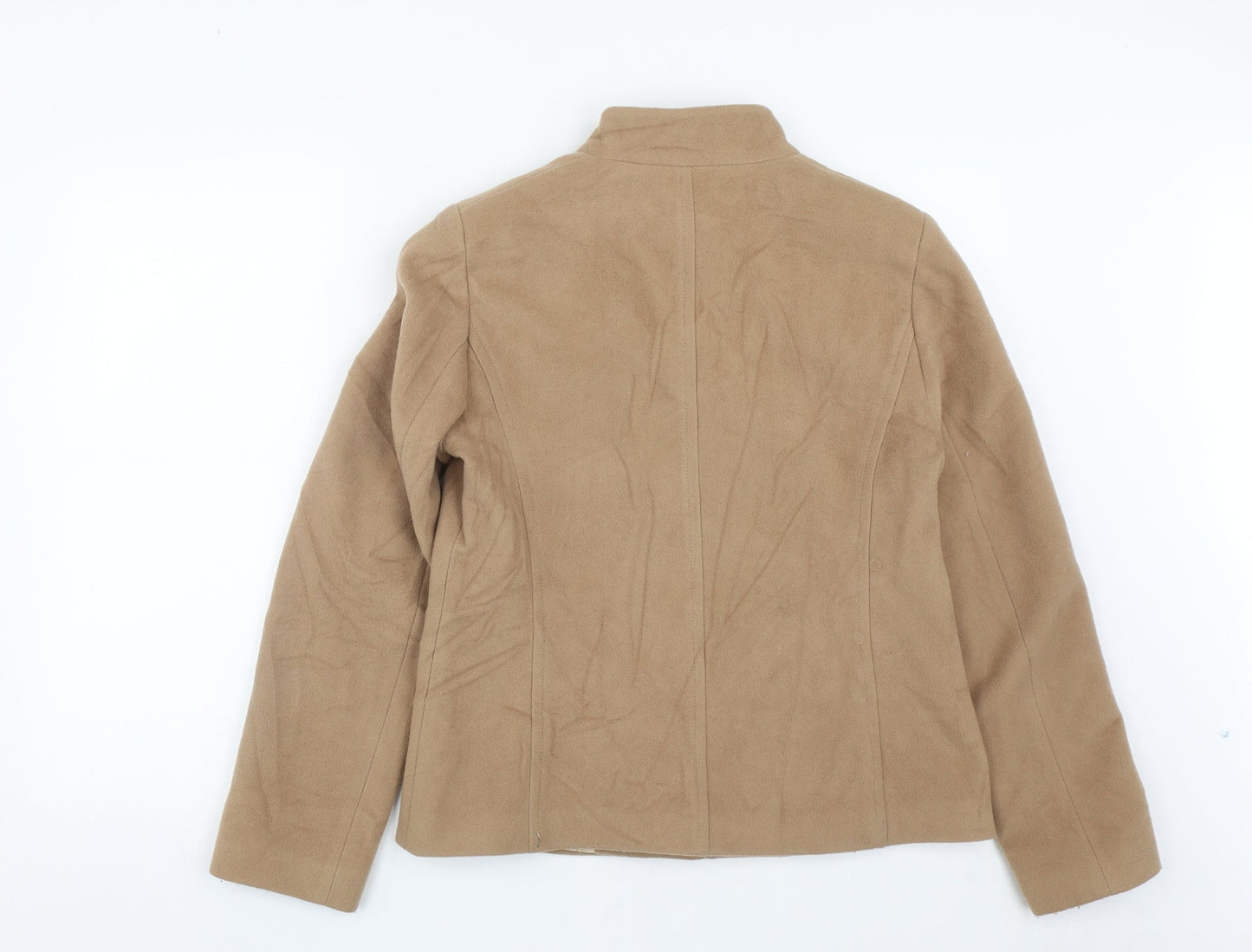 Marks and Spencer Womens Beige   Pea Coat Coat Size 14  Button