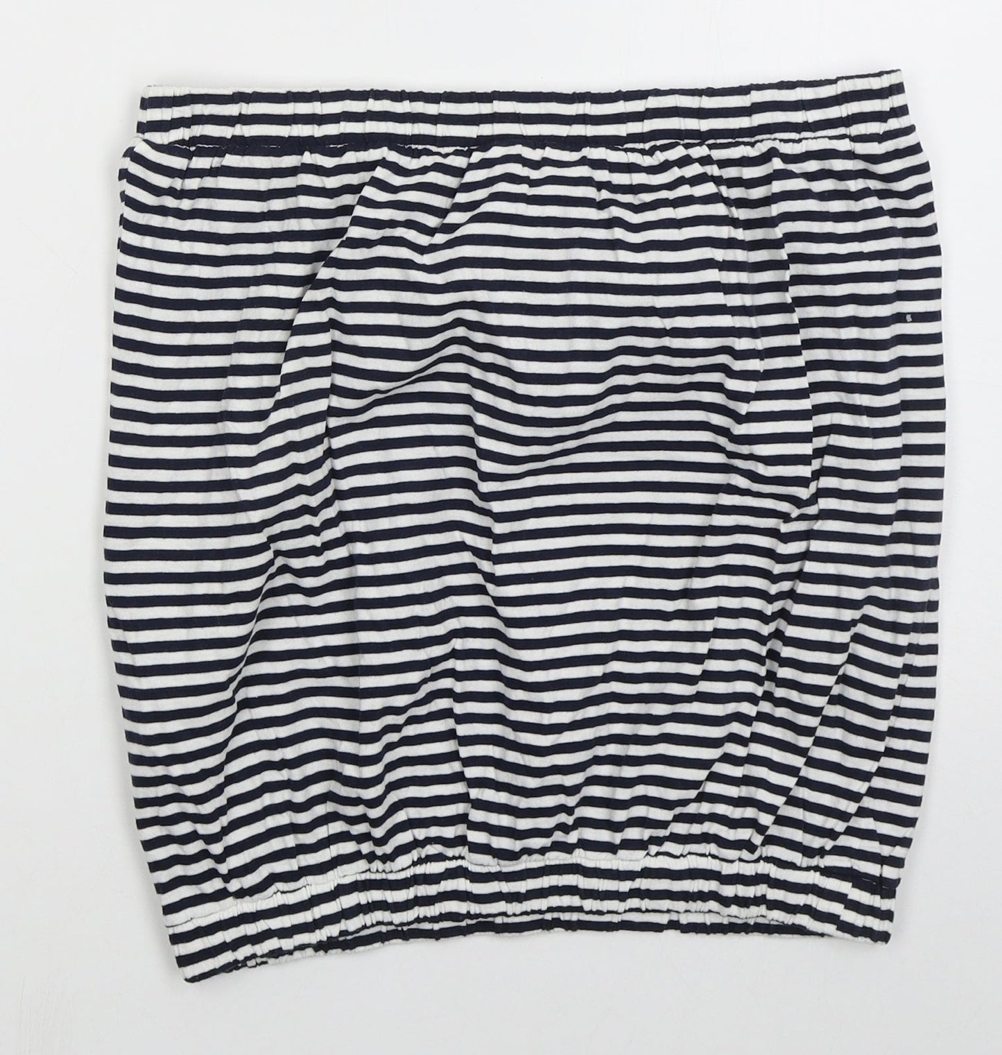 Board Angels Womens Blue Striped Cotton Basic Tank Size 14 Off the Shoulder