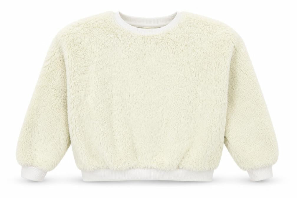 Jeff & Co Girls Ivory  Cotton Pullover Sweatshirt Size 7-8 Years  Pullover