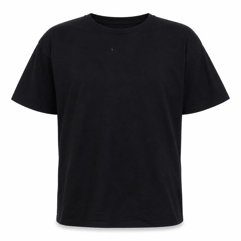 SheIn Girls Black  Cotton Basic T-Shirt Size 10 Years Crew Neck Pullover - Just Give Yourself A Smile