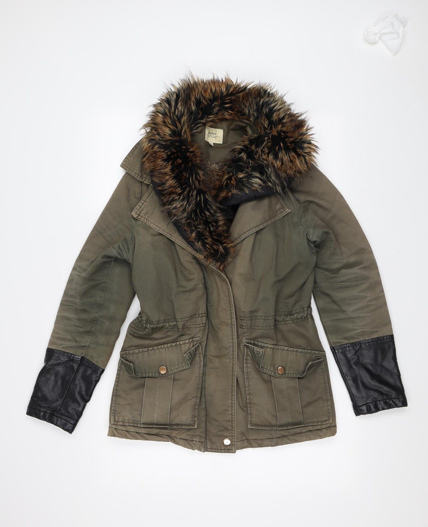 Papaya Womens Green   Parka Coat Size 10