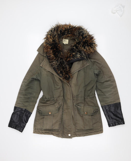 Papaya Womens Green   Parka Coat Size 10