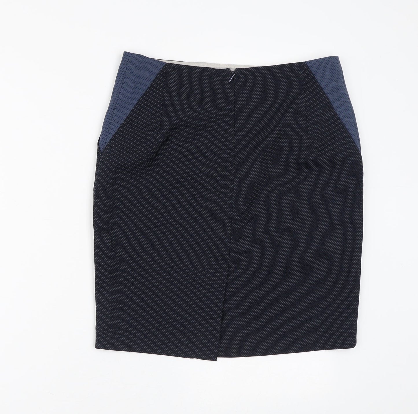 NEXT Womens Blue  Polyester Mini Skirt Size 8   Zip