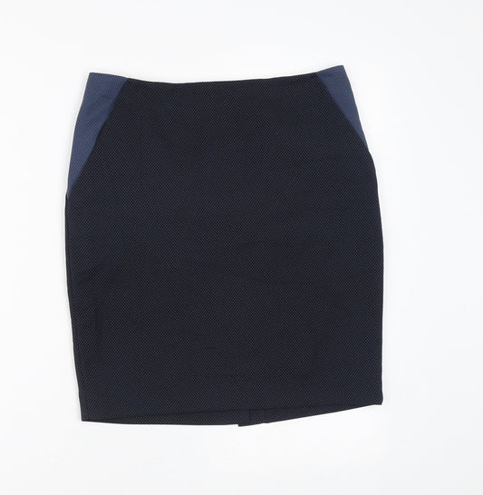 NEXT Womens Blue  Polyester Mini Skirt Size 8   Zip