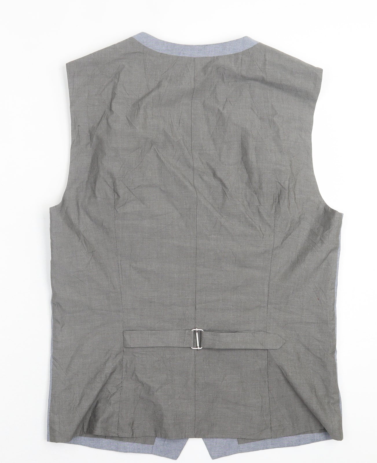 NEXT Mens Blue  Cotton Jacket Suit Waistcoat Size 38