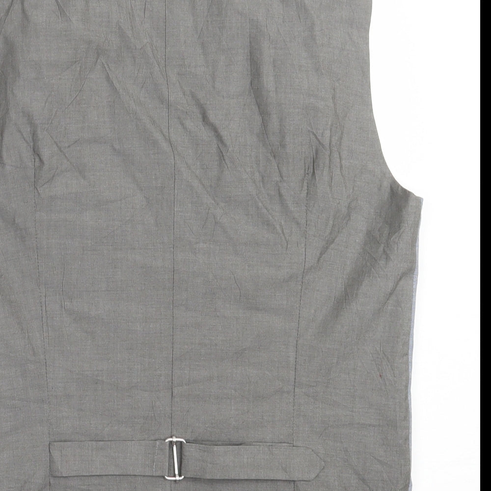NEXT Mens Blue  Cotton Jacket Suit Waistcoat Size 38
