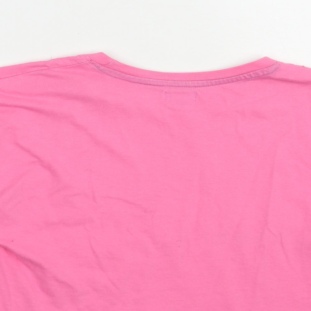 Studio Girls Pink  Cotton Cropped T-Shirt Size 12-13 Years Crew Neck Pullover - Chic