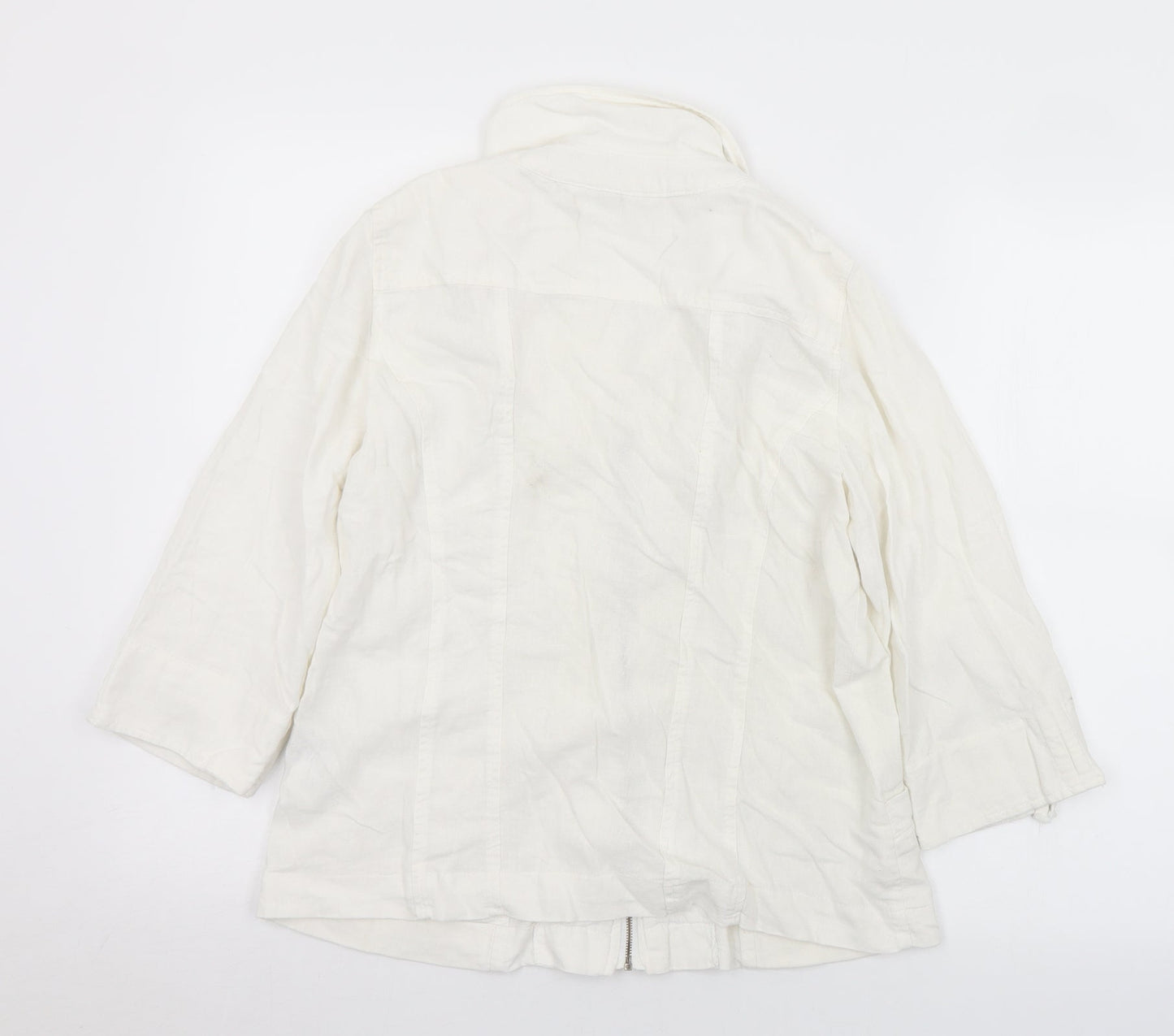 Signature Experican Womens White   Jacket  Size M  Zip