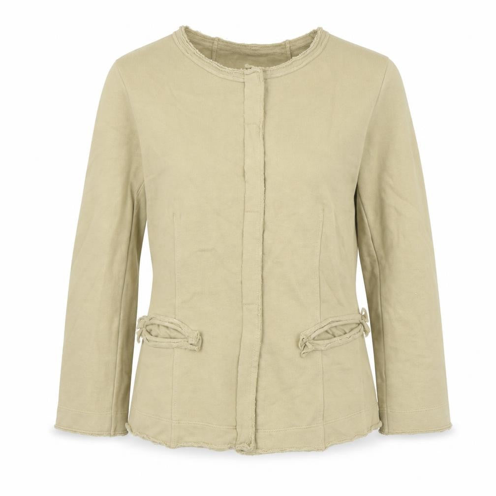 Stile Benetton Womens Brown Round Neck  Cotton Cardigan Jumper Size S