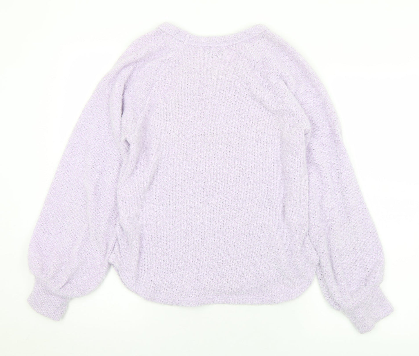 Hollister Womens Purple V-Neck  Polyester Pullover Jumper Size XS