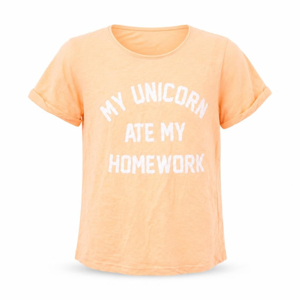 YD Girls Pink  Polyester Basic T-Shirt Size 8-9 Years Round Neck