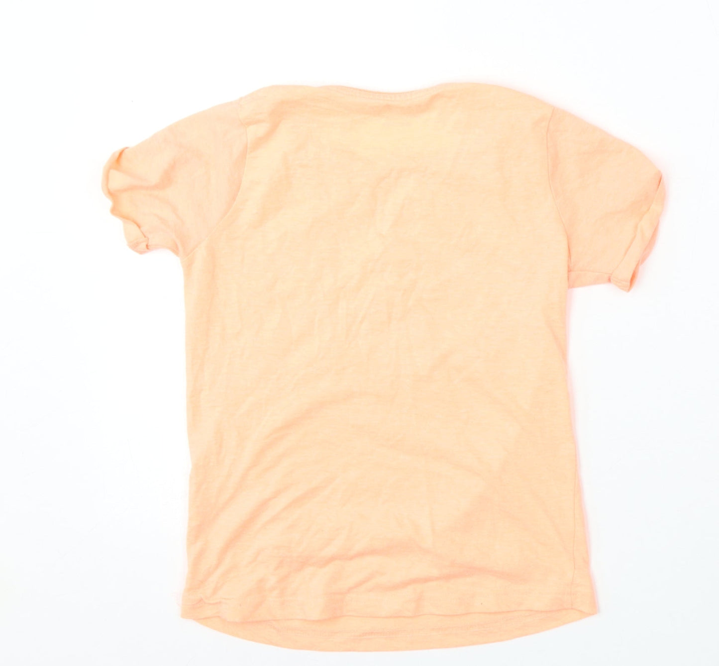YD Girls Pink  Polyester Basic T-Shirt Size 8-9 Years Round Neck