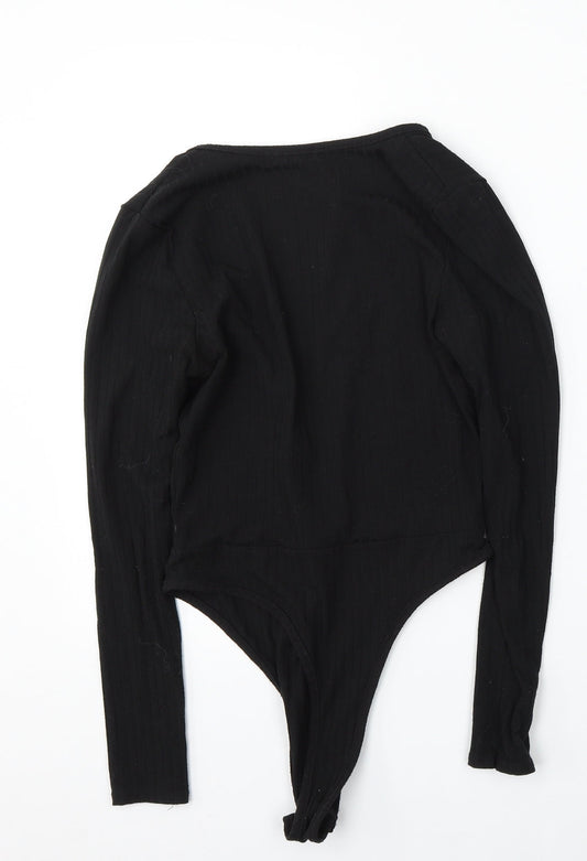 Miss Pap Womens Black  Polyester Bodysuit One-Piece Size 6