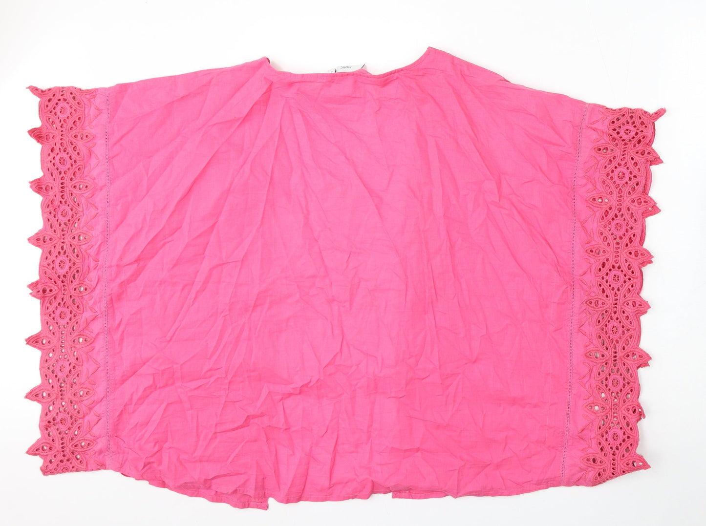 NEXT Womens Pink V-Neck  Cotton Cape Jumper Size 12