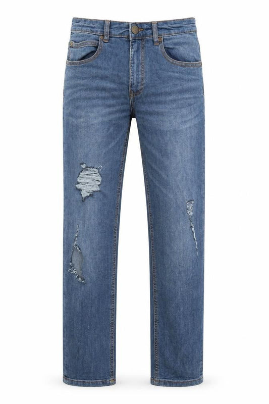 Crosshatch Mens Blue  Cotton Straight Jeans Size 30 in L34 in Regular