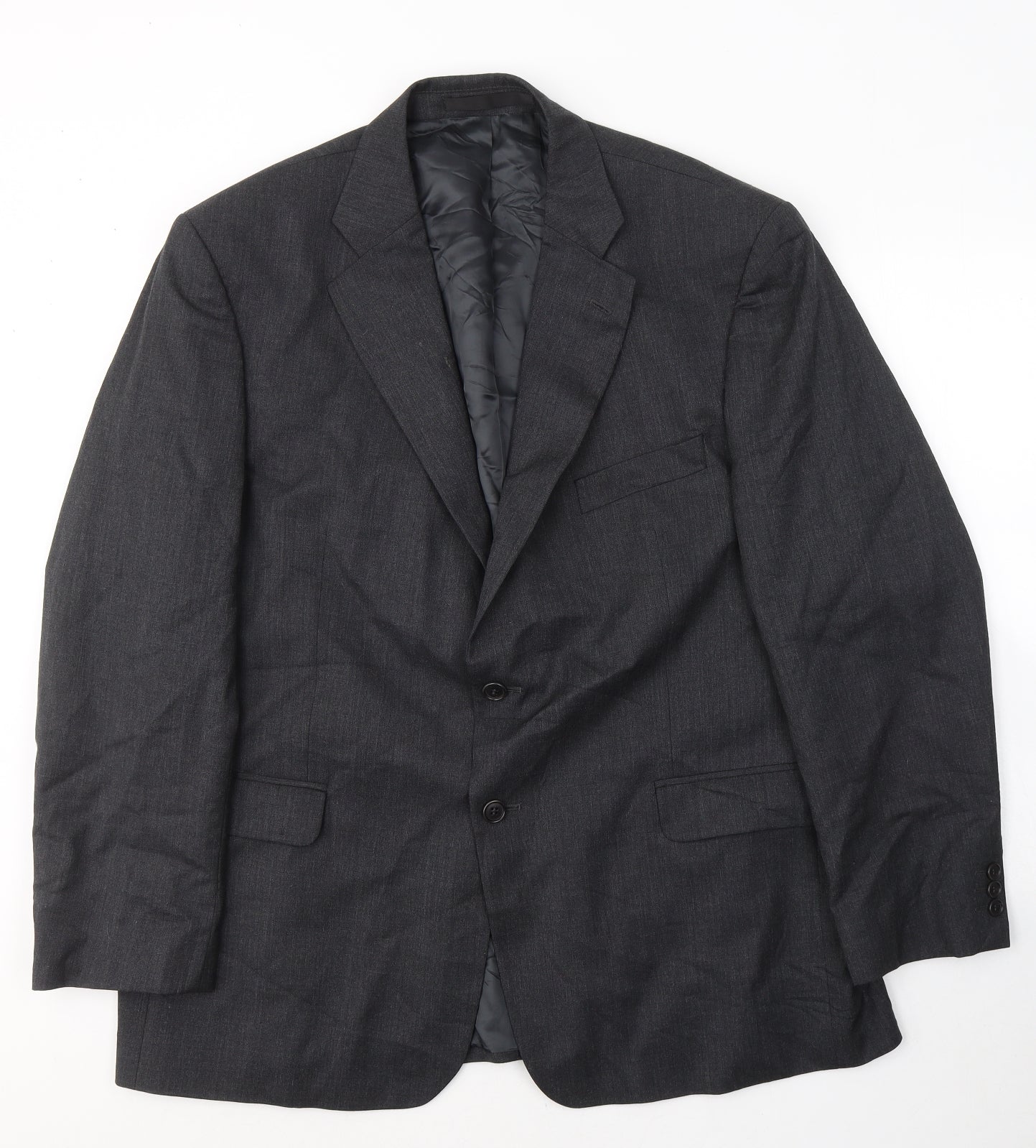 Marks and Spencer Mens Grey  Wool Jacket Suit Jacket Size 46